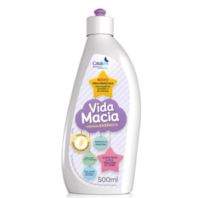 Tira Manchas Hipoalergênico Para Roupas De Bebe Bebê Vida Macia De 500 Ml no
