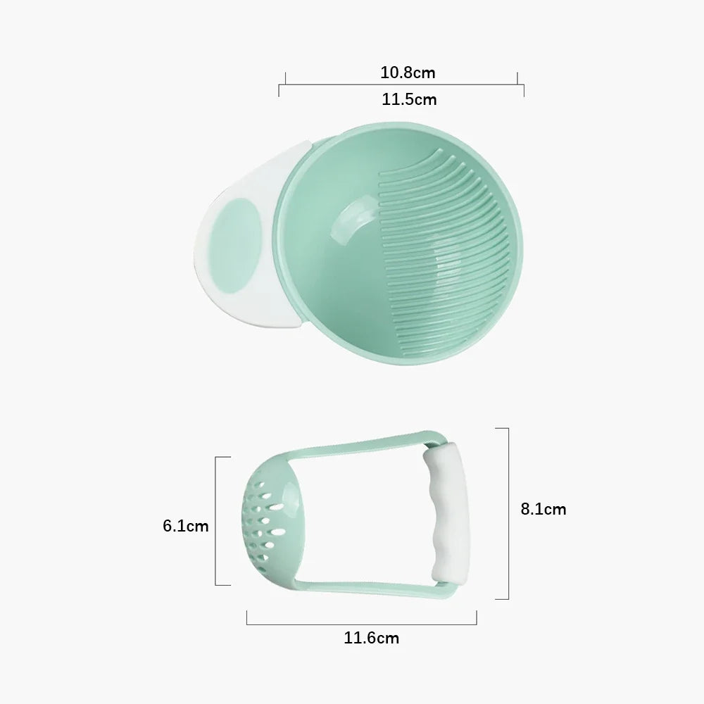 Tigela Manual para Amassar Papinha do Bebê – Introdução Alimentar