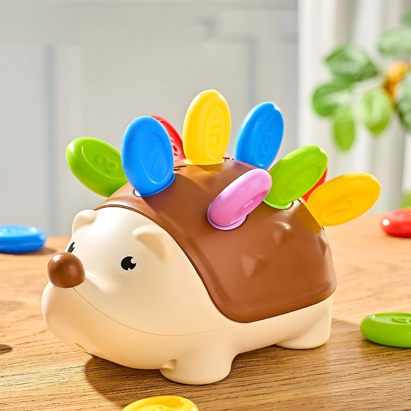Brinquedo Educativo Ouriço de Encaixe – Aprendizado com Números e Cores