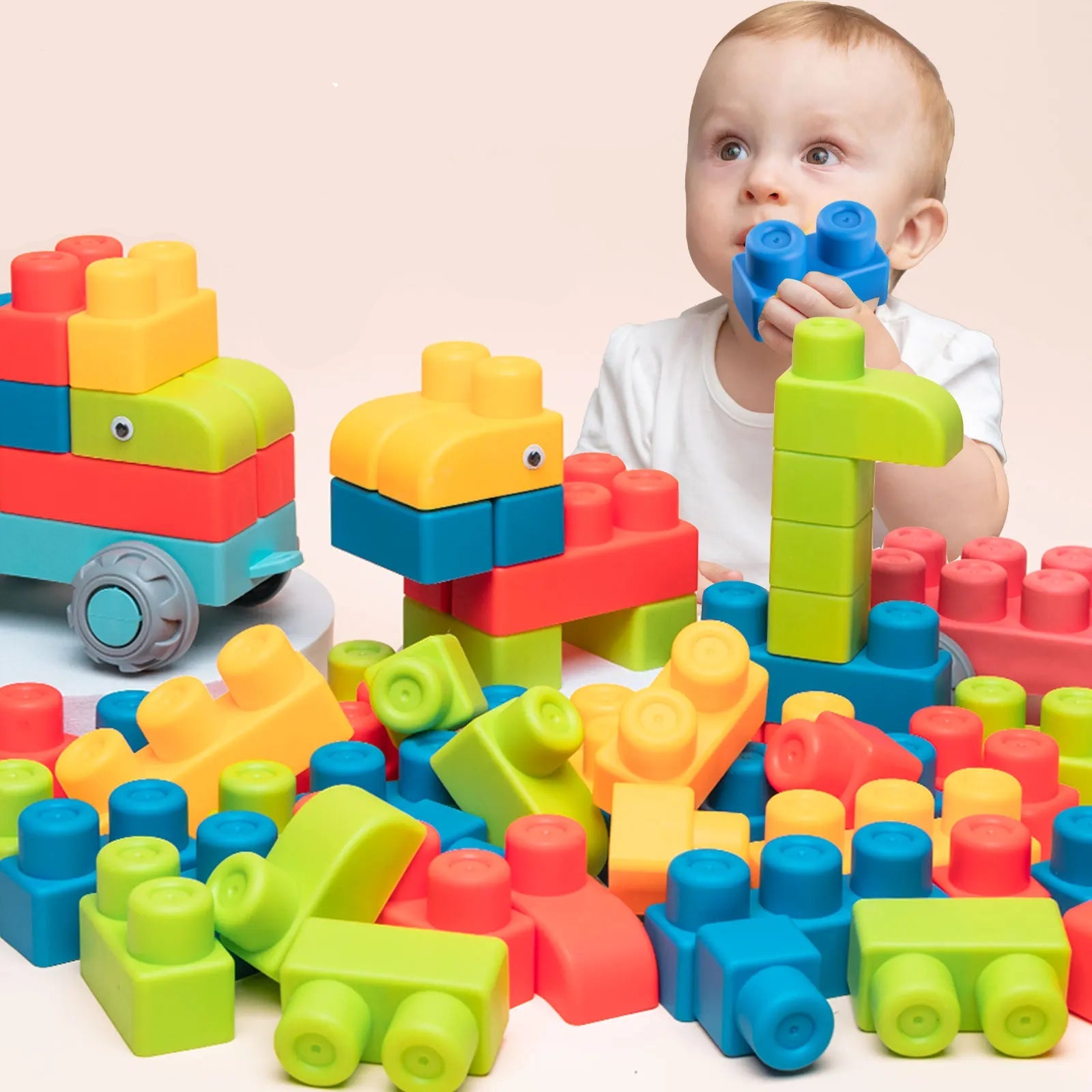 Blocos de Montar Macios para Bebês – Educativos e Seguros