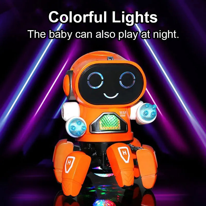 Robô Dançante Infantil com Luzes LED e Música