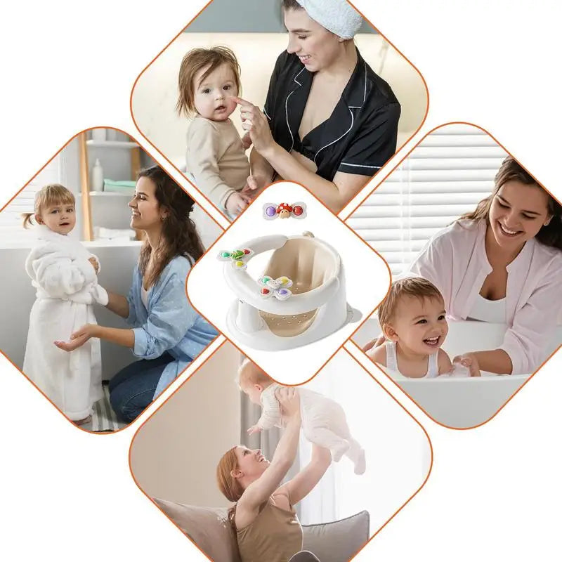 Cadeira de Banho Infantil Antiderrapante para Bebês (1 a 3 Anos)