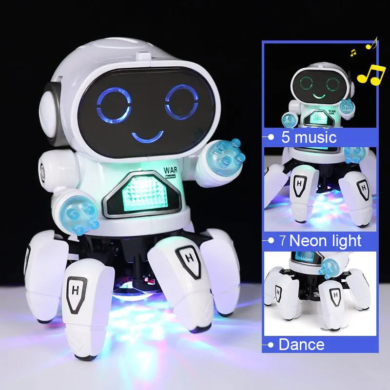 Robô Dançante Infantil com Luzes LED e Música