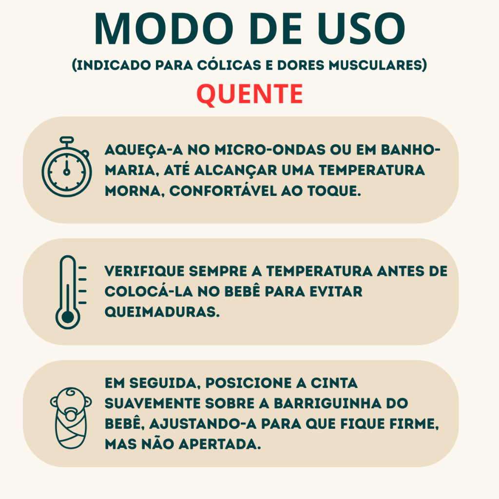Almofada Bolsa Térmica de Ervas e sementes anti cólica para bebês