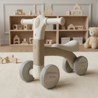 Bicicleta de Equilíbrio Infantil 4 Rodas com Luz e Som – Até 24kg