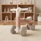 Bicicleta de Equilíbrio Infantil 4 Rodas com Luz e Som – Até 24kg