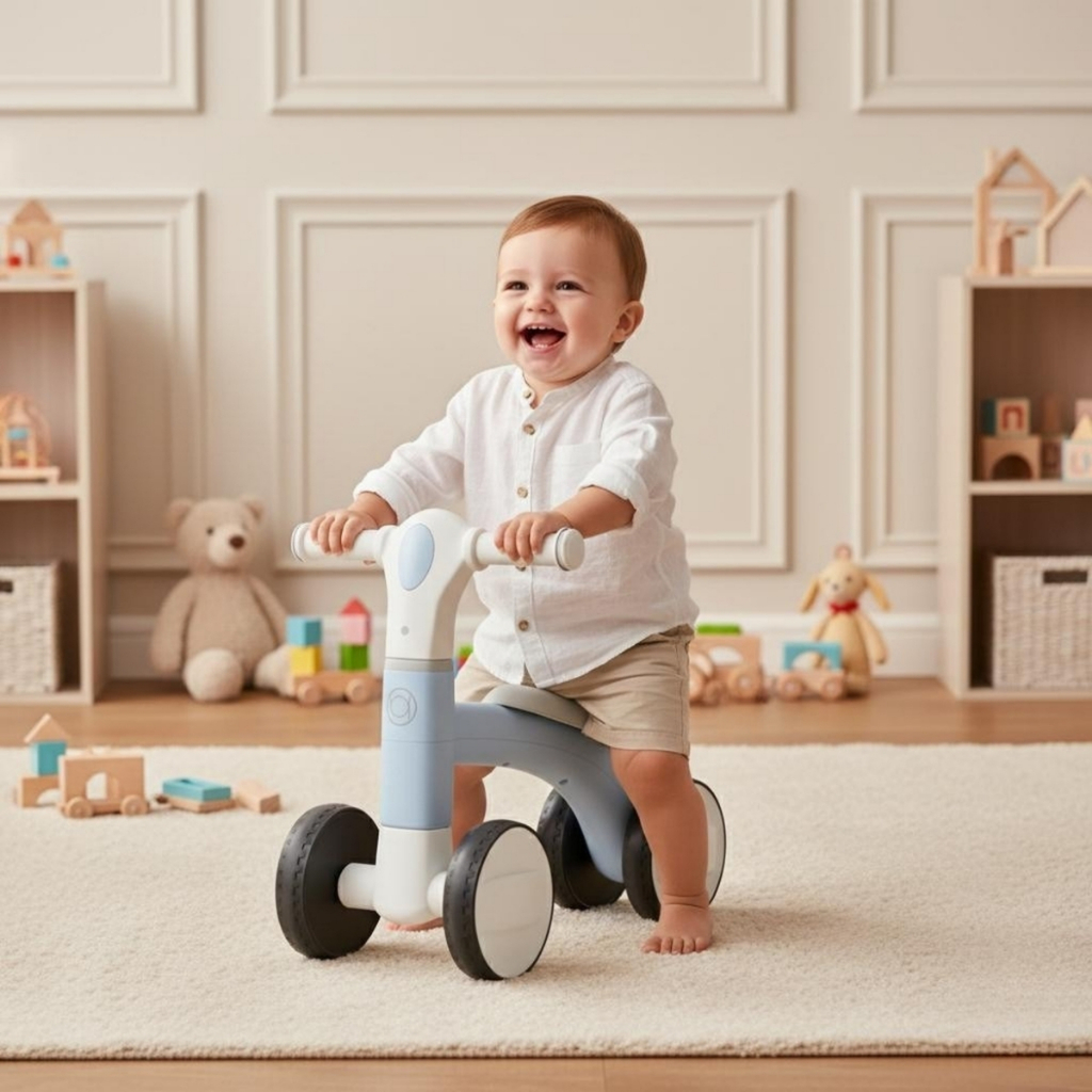 Andador Bebê Infantil Bicicleta De Equilibro sem Pedal Com Som E Luz Até 24kg