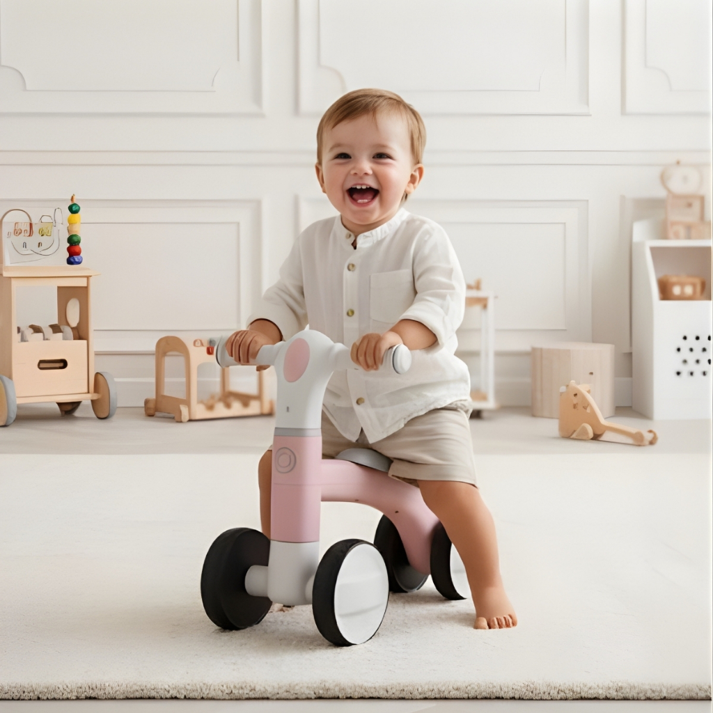 Andador Bebê Infantil Bicicleta De Equilibro sem Pedal Com Som E Luz Até 24kg