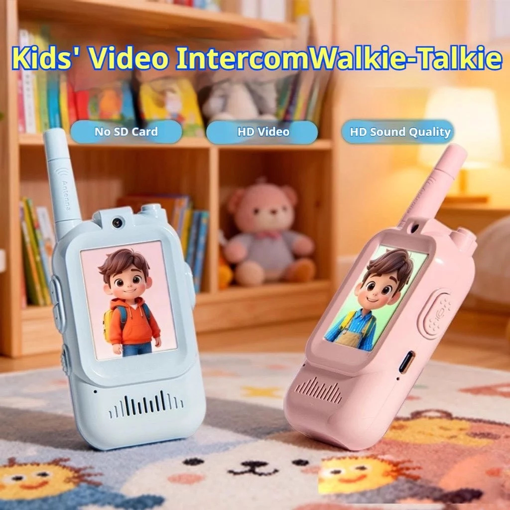R$20 off  Walkie-talkie Infantil com Vídeo | Brinquedo Intercomunicador Carregável