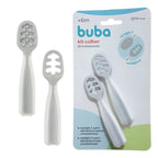 Colher 2 Estágios Buba Treinamento Auto Alimentação Cinza Para Bebês buba