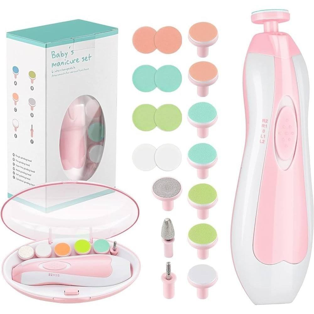 Lixa de Unha Elétrico Aparador Cortador Para Bebê Infantil Com Estojo ES