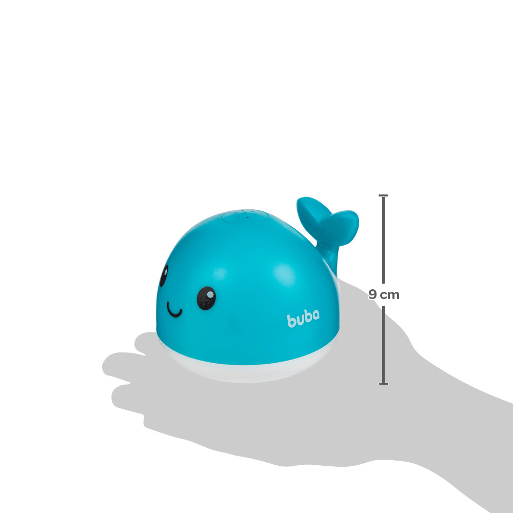 Brinquedo de Banho Baleia Buba Com luz Esguicha água